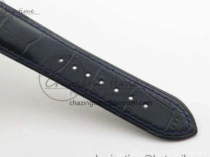 0414 Snug Seamaster Edizione Venezia RG Best Edition Blue Dial On Leather Strap A 8126